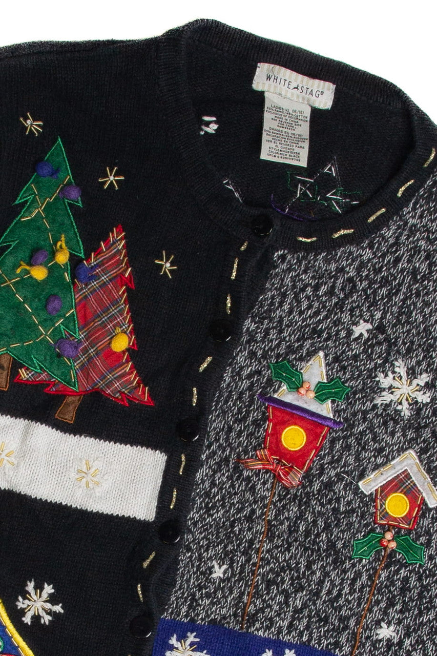 Vintage Black Ugly Christmas Cardigan 62787