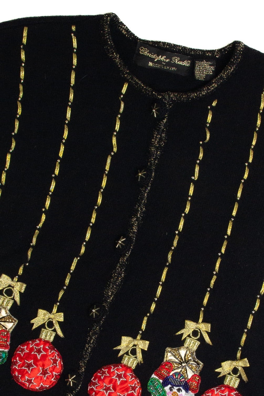 Vintage Black Ugly Christmas Cardigan 62718