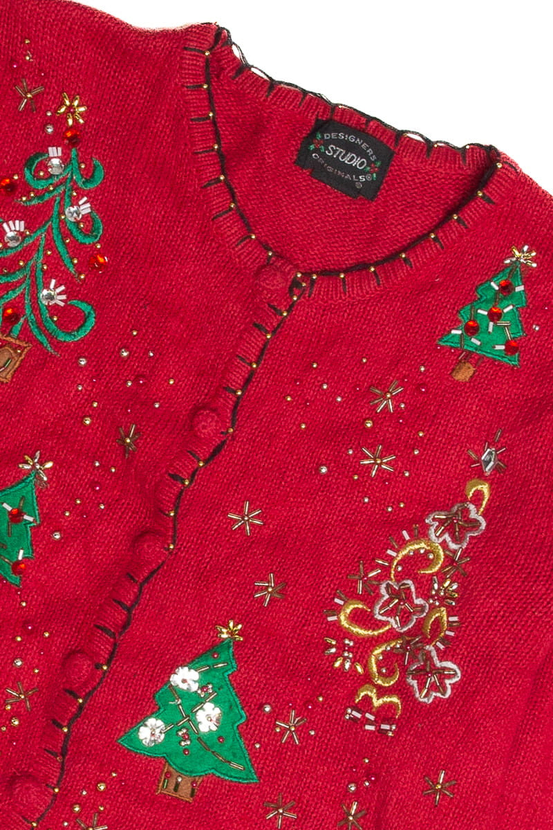 Vintage Red Ugly Christmas Cardigan 59765
