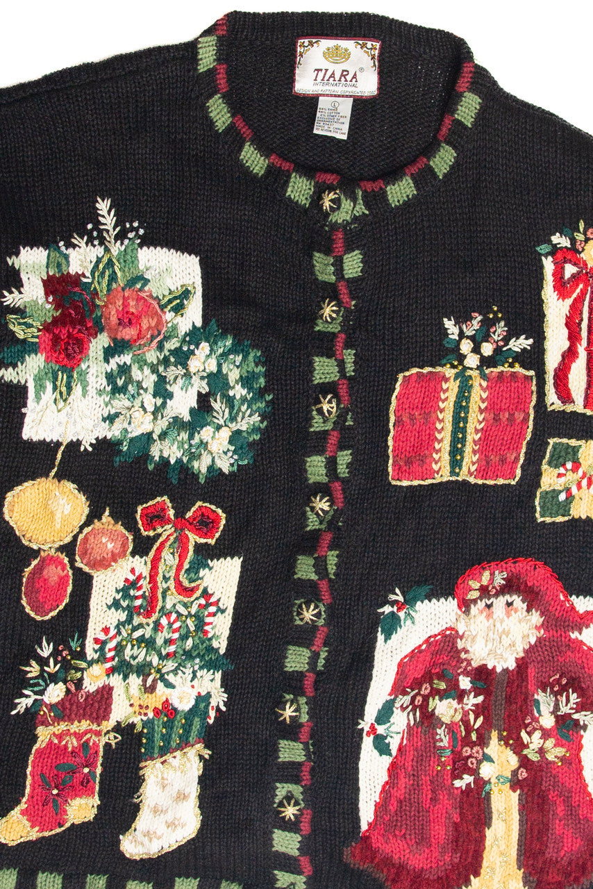 Vintage Black Ugly Christmas Cardigan 63262
