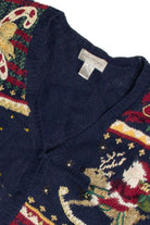 Vintage Blue Ugly Christmas Cardigan 59966