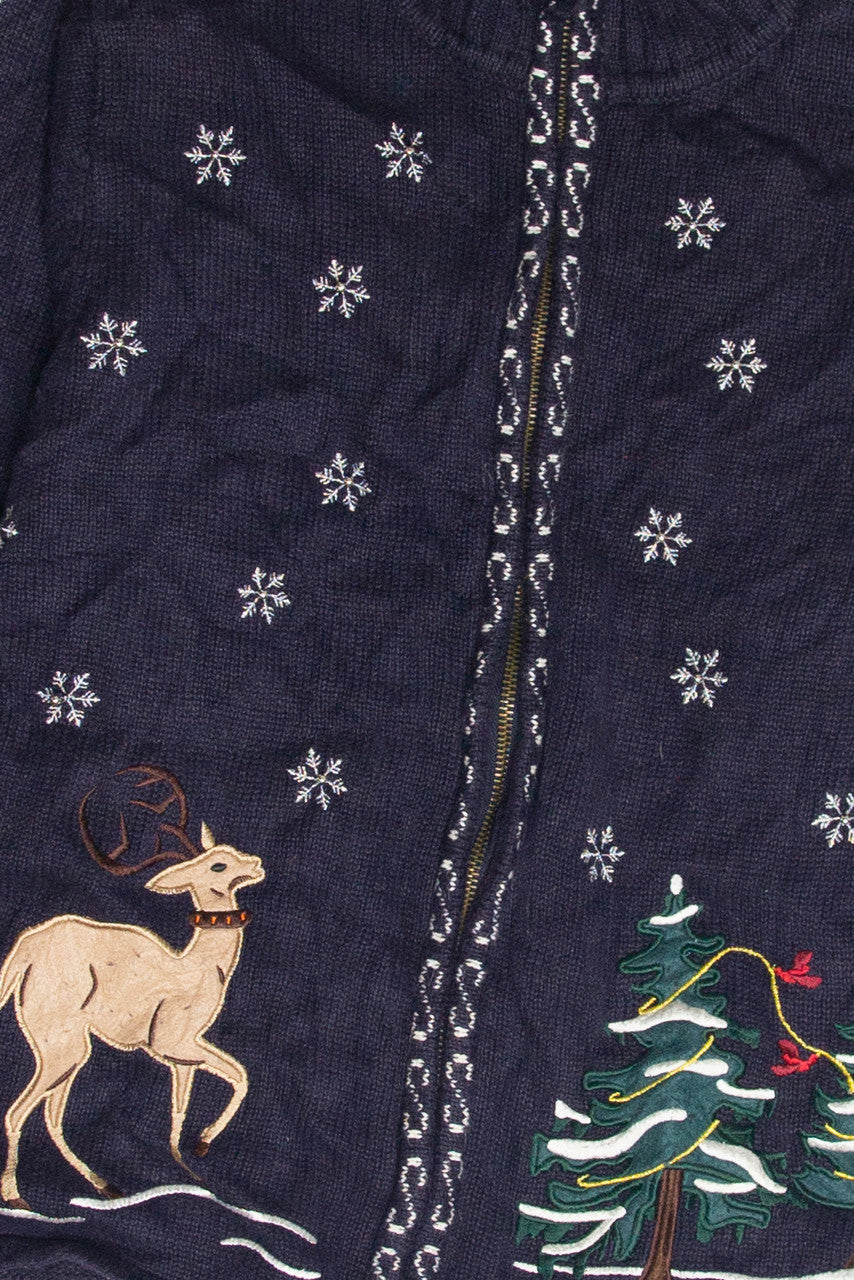 Vintage Blue Ugly Christmas Cardigan 63097