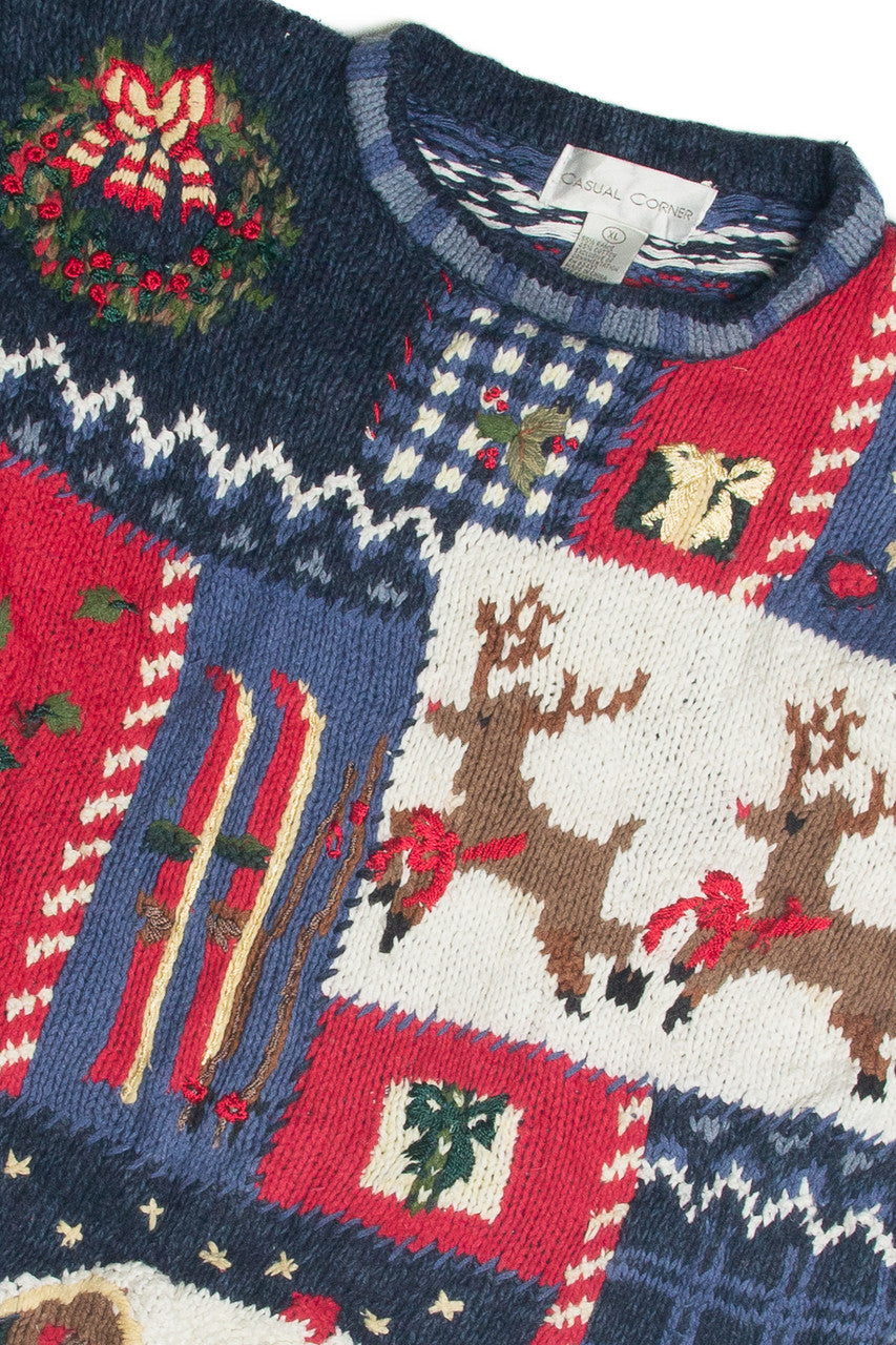 Vintage Blue Ugly Christmas Sweater 62375