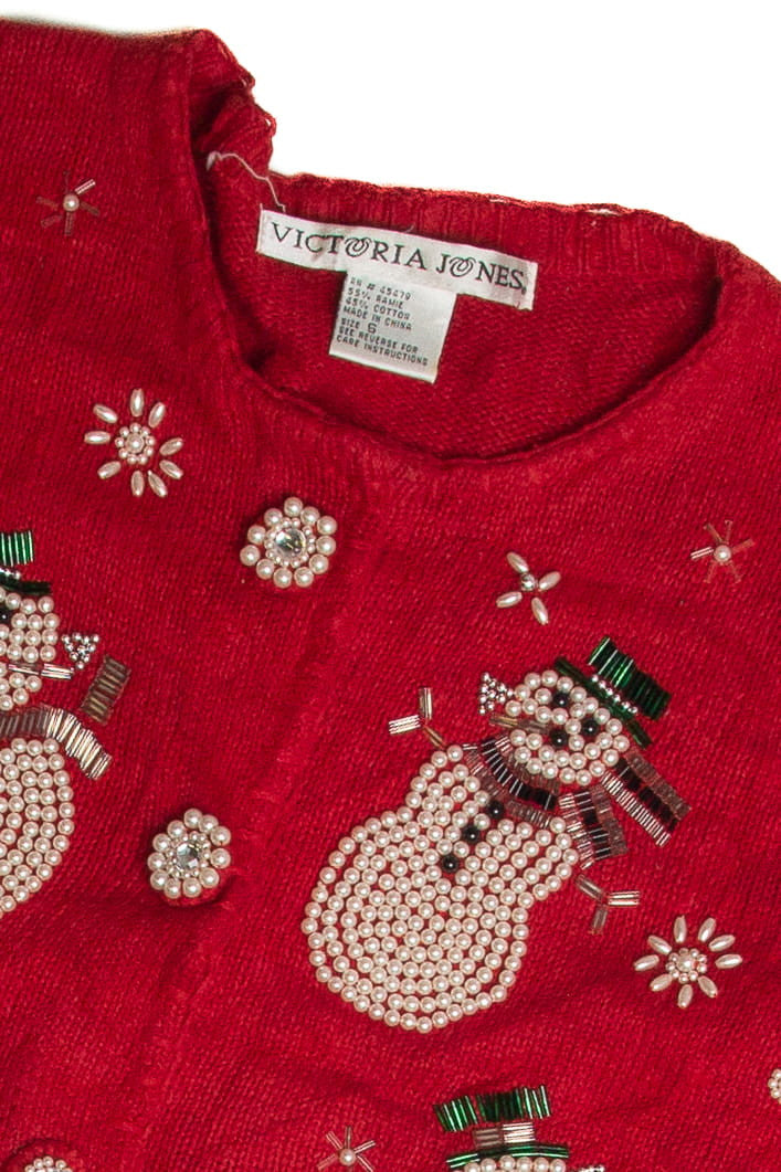 Vintage Red Ugly Christmas Cardigan 62452
