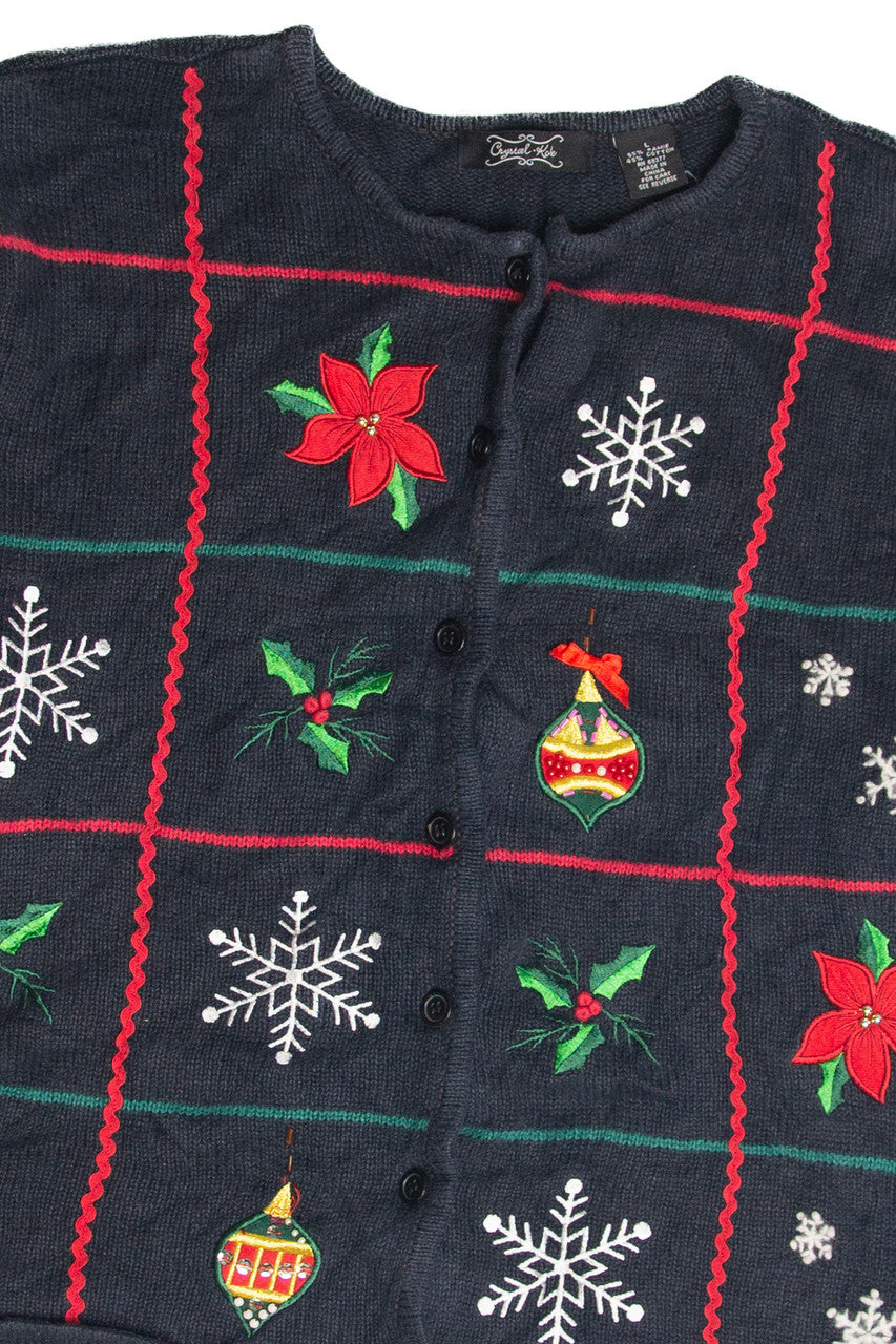 Vintage Black Ugly Christmas Cardigan 63127
