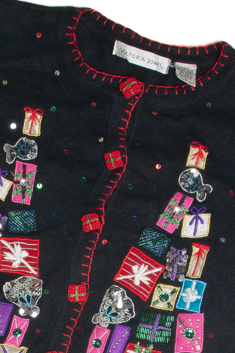 Vintage Black Ugly Christmas Cardigan 60847