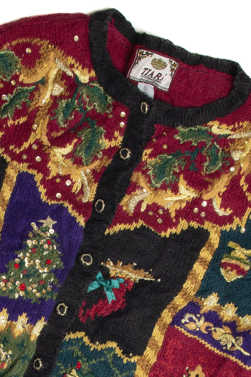 Vintage Red Ugly Christmas Cardigan 62455