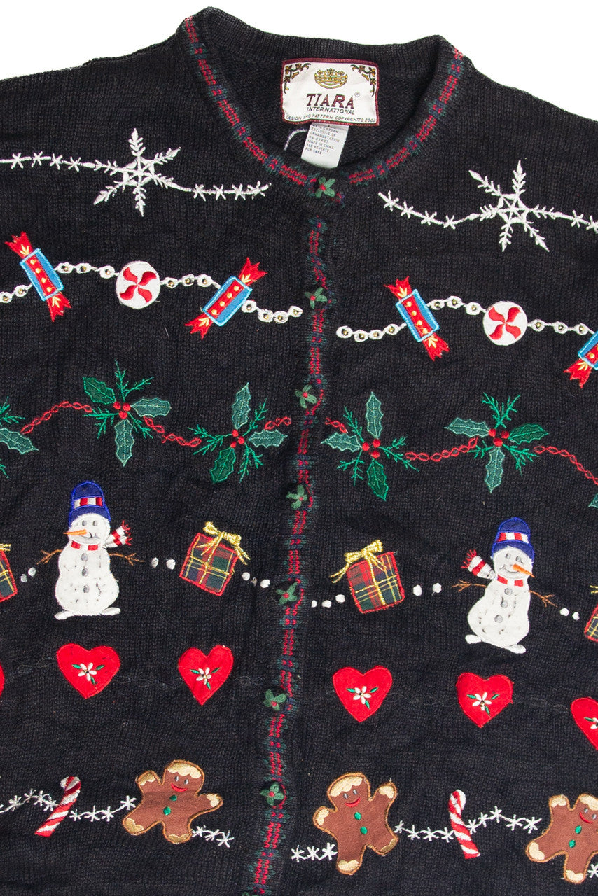 Vintage Black Ugly Christmas Cardigan 63140