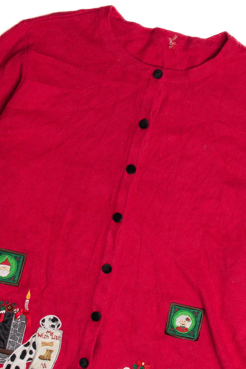 Vintage Red Ugly Christmas Cardigan 62643