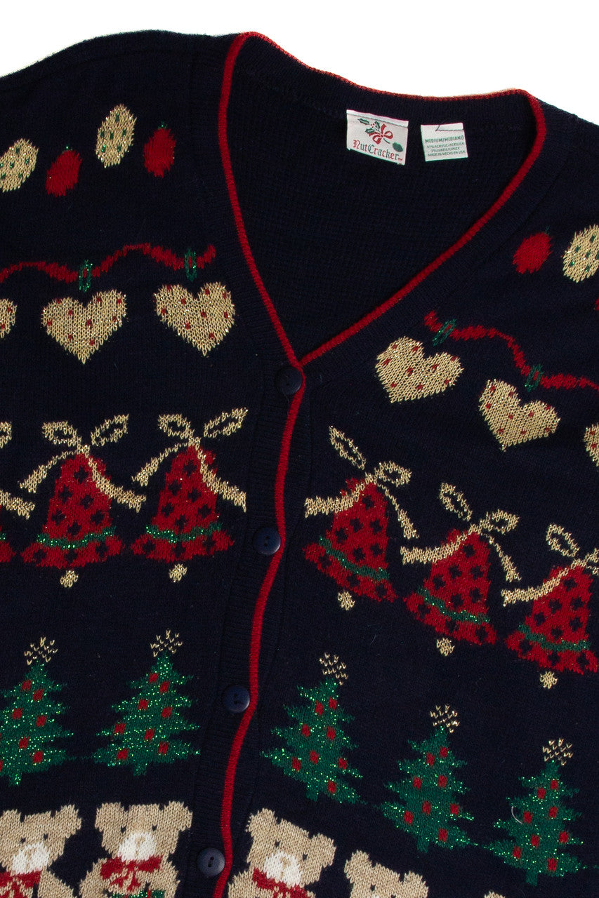Vintage Blue Ugly Christmas Cardigan 62747