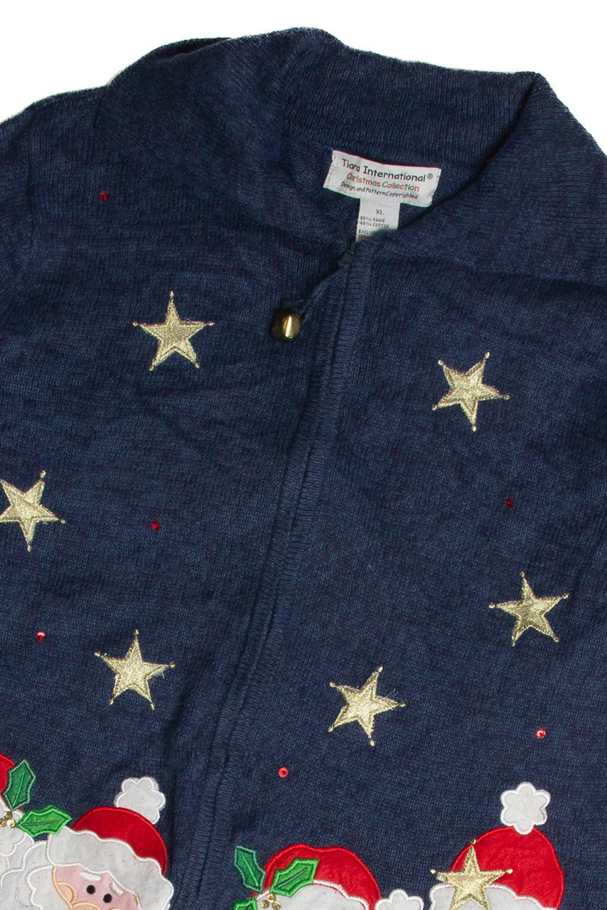 Vintage Blue Ugly Christmas Cardigan 62882