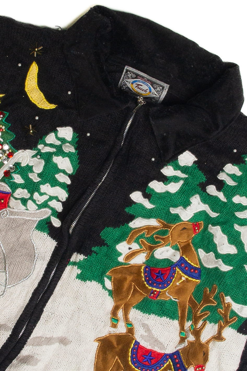Vintage Black Ugly Christmas Cardigan 59613