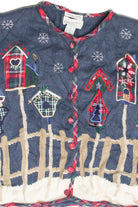 Vintage Blue Ugly Christmas Cardigan 63088