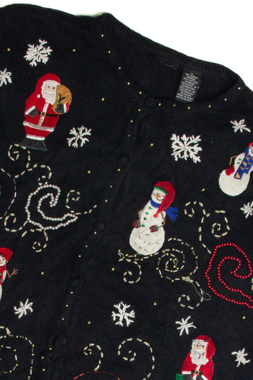 Vintage Black Ugly Christmas Cardigan 60927