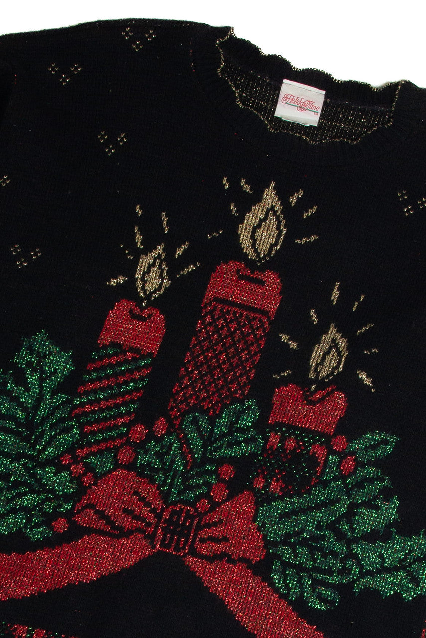 Vintage Black Ugly Christmas Sweater 62850