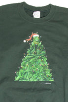 Vintage Frog Christmas Tree Holiday Sweatshirt