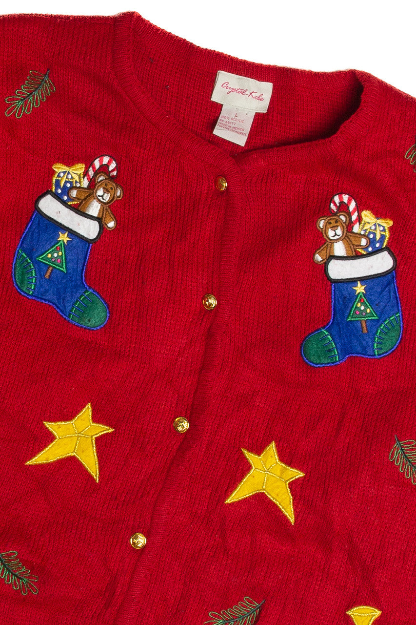 Vintage Red Ugly Christmas Cardigan 62312