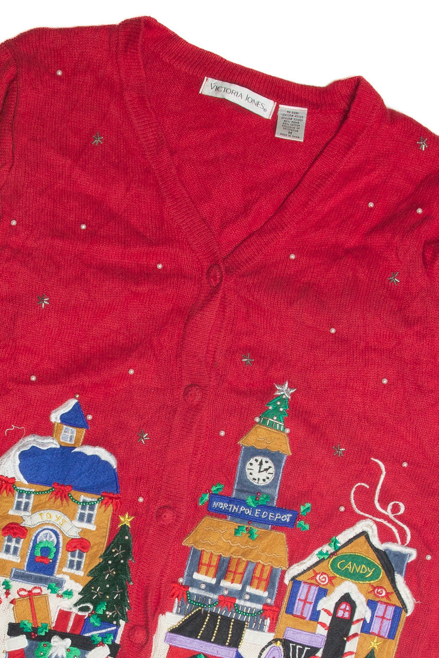 Vintage Red Ugly Christmas Cardigan 59933