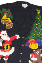 Vintage Black Ugly Christmas Cardigan 63237