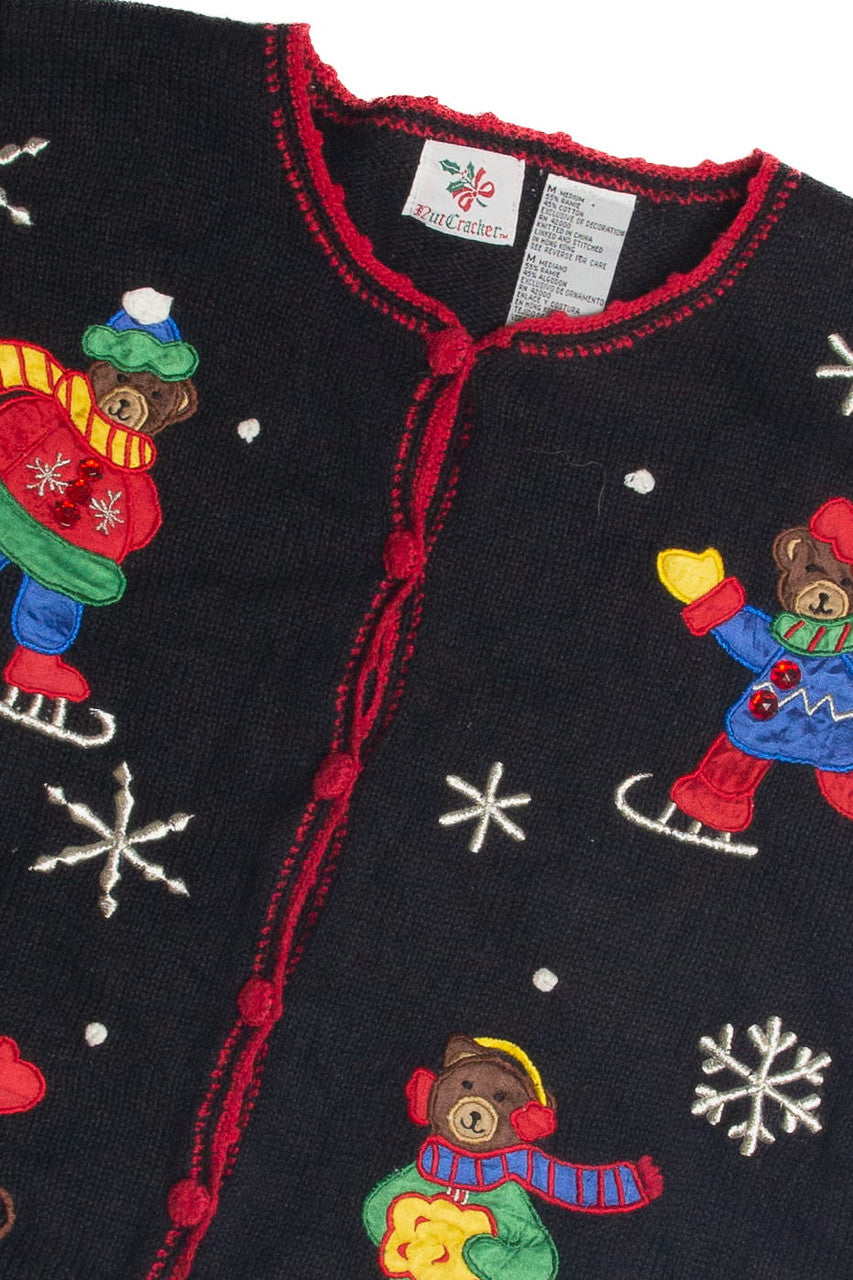 Vintage Black Ugly Christmas Cardigan 62423