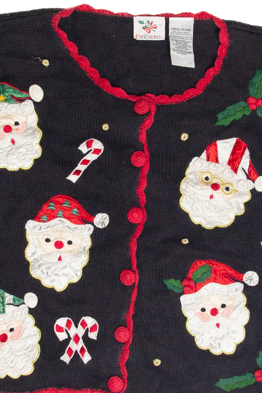 Vintage Black Ugly Christmas Cardigan 63430