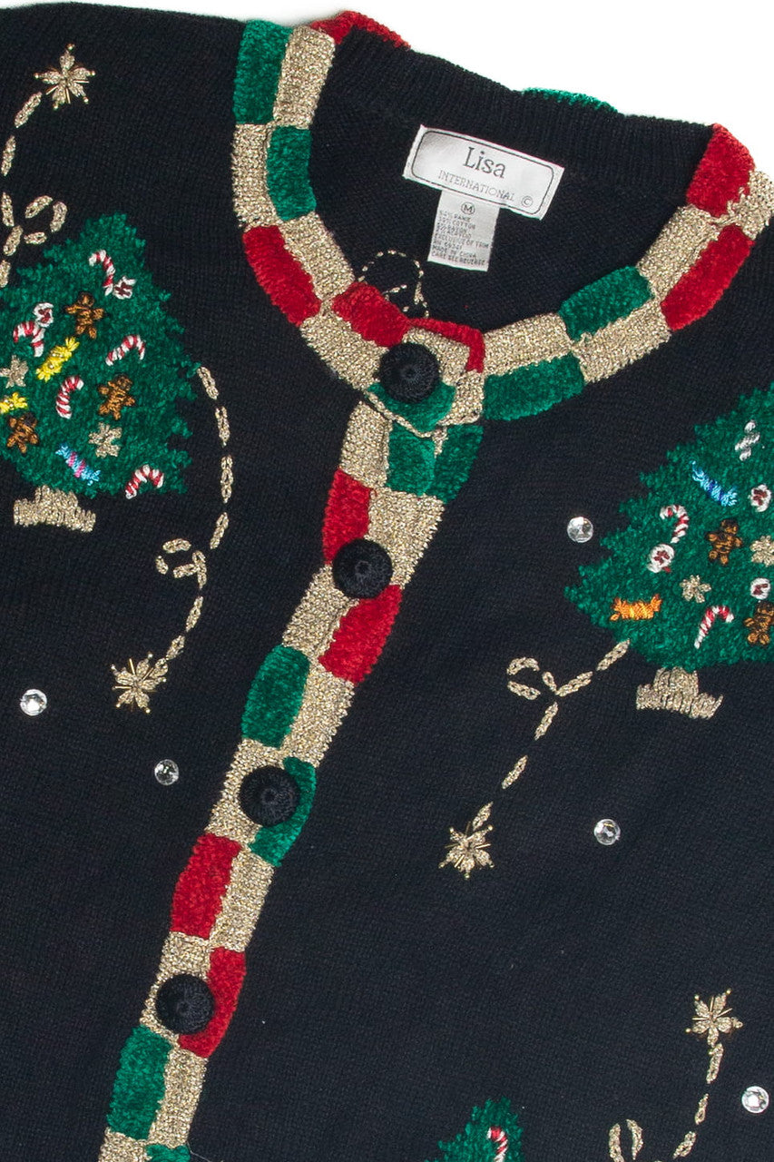 Vintage Black Ugly Christmas Cardigan 62377