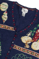 Vintage Blue Ugly Christmas Cardigan 62352