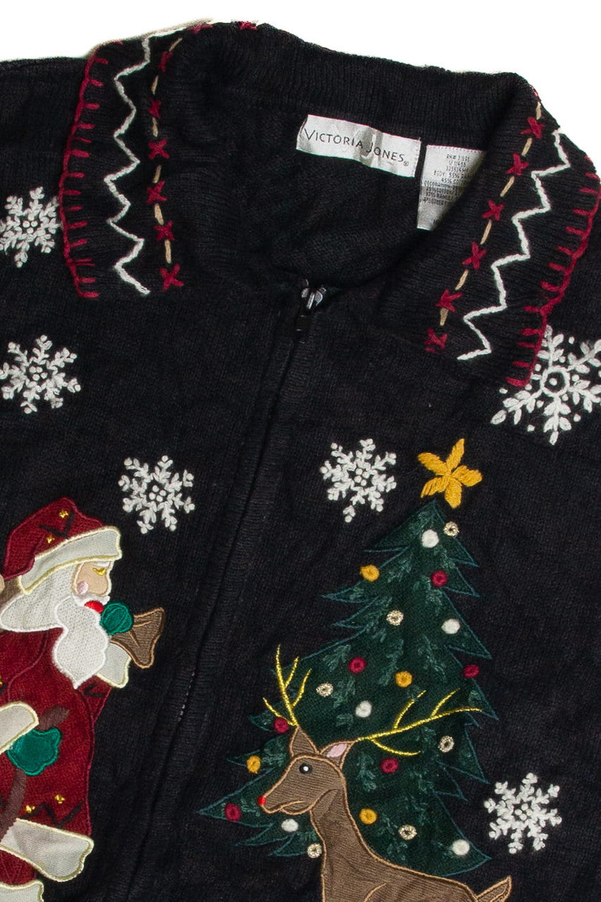 Vintage Black Ugly Christmas Cardigan 62889
