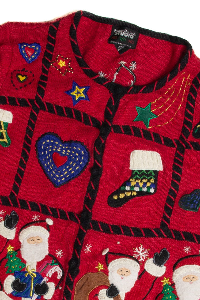 Vintage Red Ugly Christmas Cardigan 62896