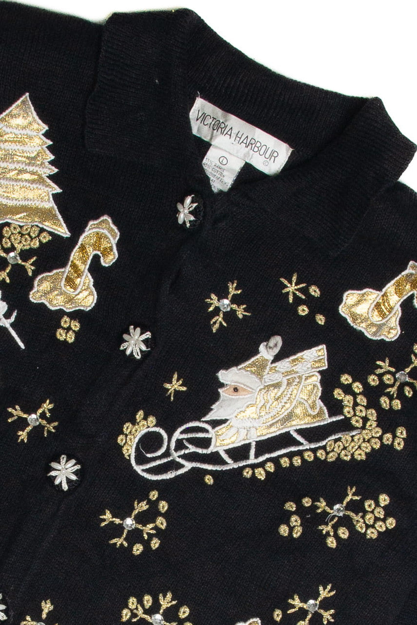 Vintage Black Ugly Christmas Cardigan 60928