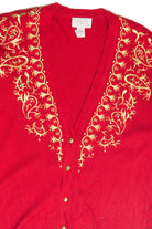 Vintage Red Ugly Christmas Cardigan 63010
