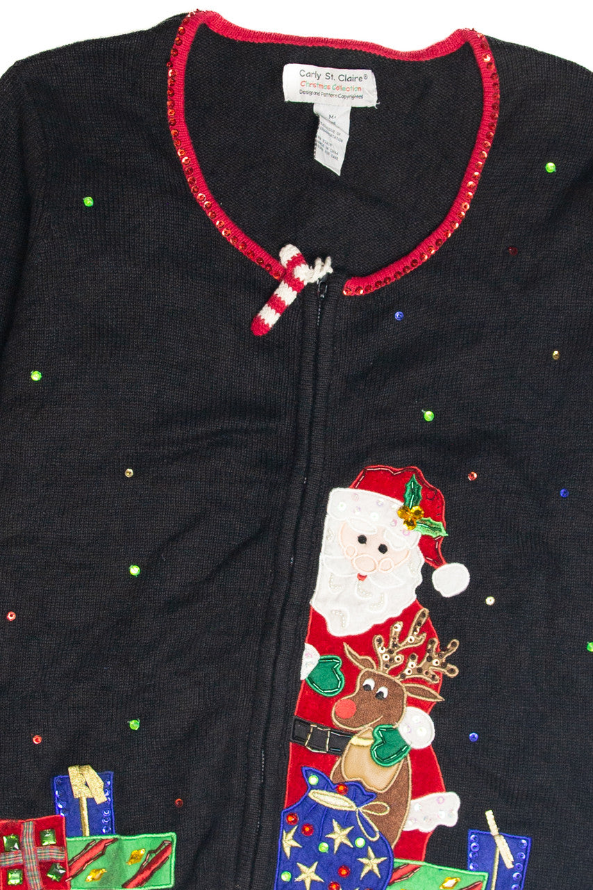 Vintage Black Ugly Christmas Cardigan 63401