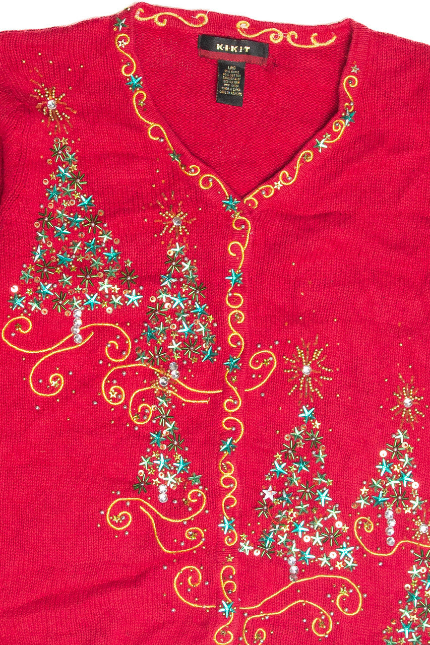 Vintage Red Ugly Christmas Cardigan 63242