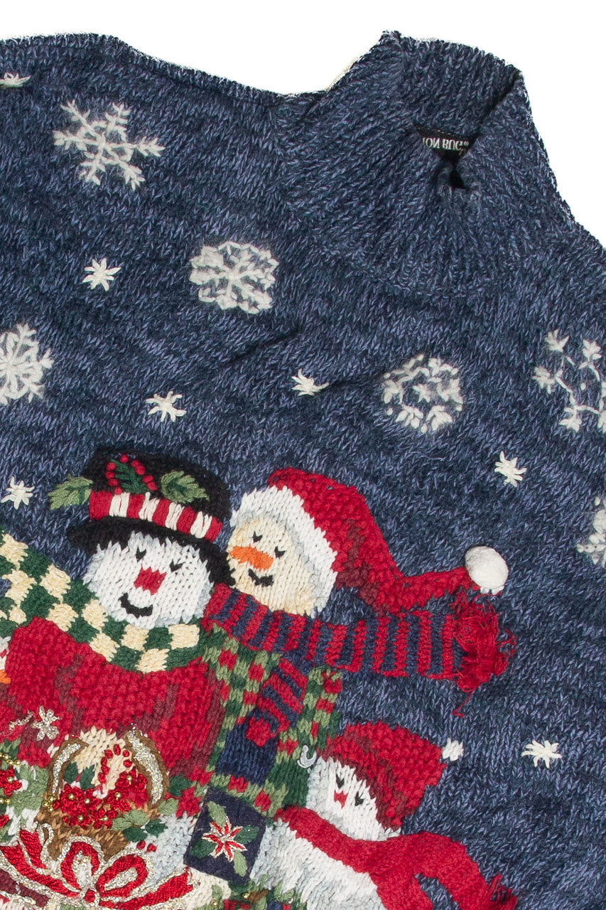Vintage Blue Ugly Christmas Sweater 59808