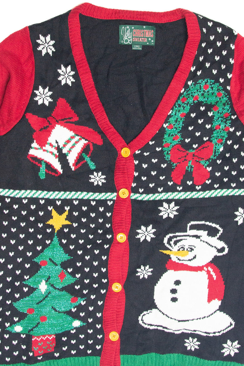 Vintage Black Ugly Christmas Cardigan 63319