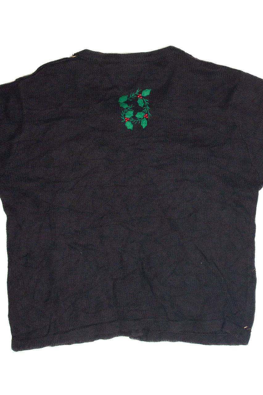 Vintage Black Ugly Christmas Cardigan 63280