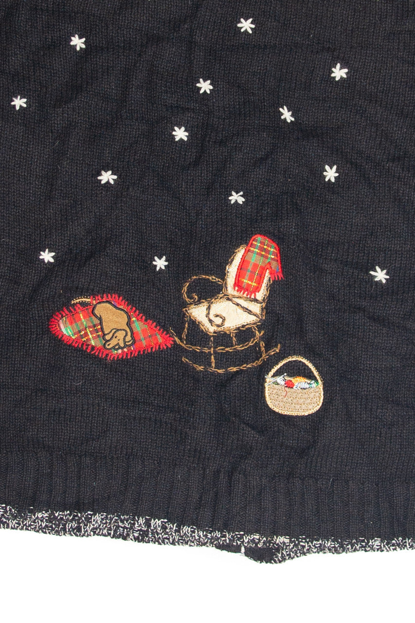 Vintage Black Ugly Christmas Cardigan 63135