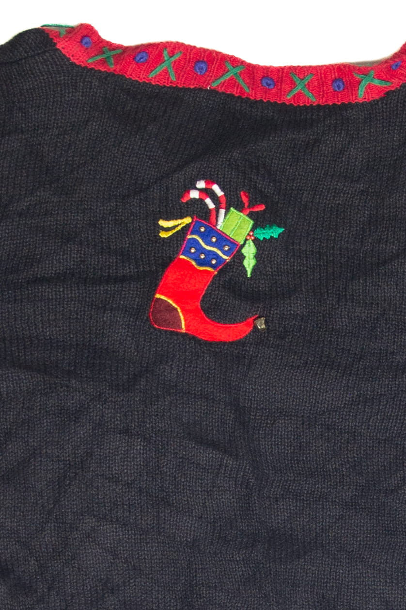 Vintage Black Ugly Christmas Cardigan 63101