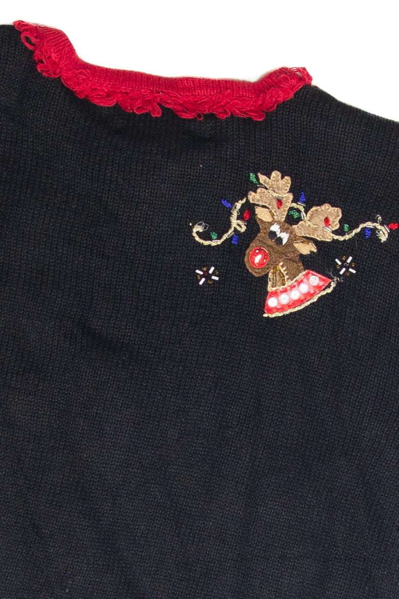 Vintage Black Ugly Christmas Cardigan 63108
