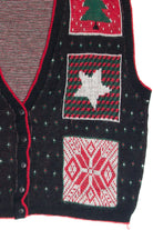 Vintage Black Ugly Christmas Vest 61814