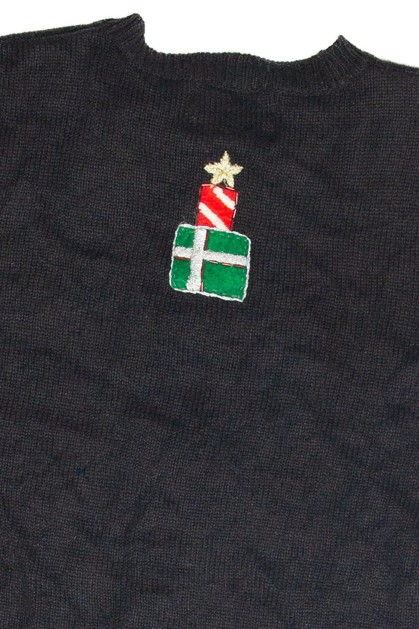 Vintage Black Ugly Christmas Cardigan 63447