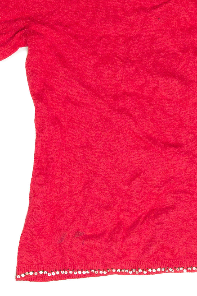 Vintage Red Ugly Christmas Cardigan 63382