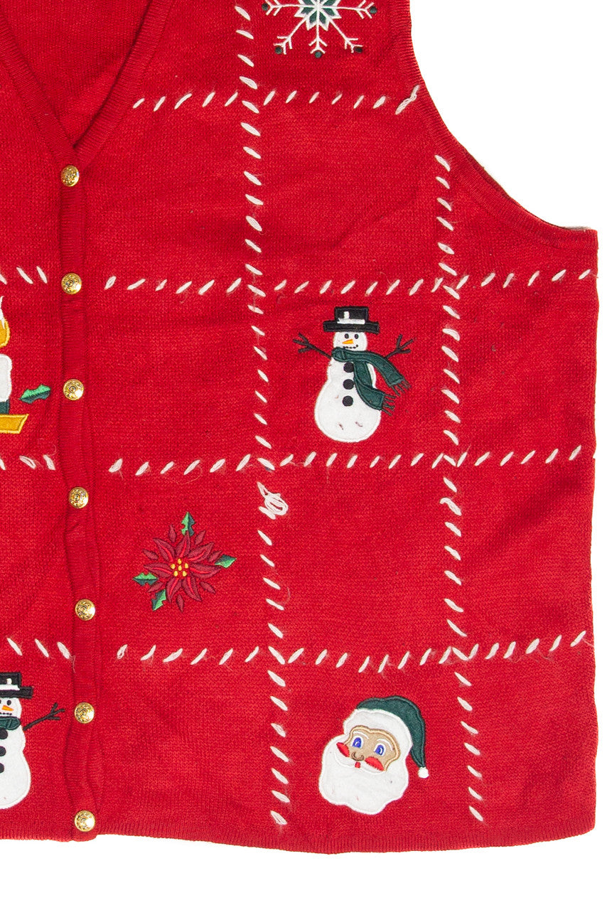 Vintage Red Ugly Christmas Vest 62965