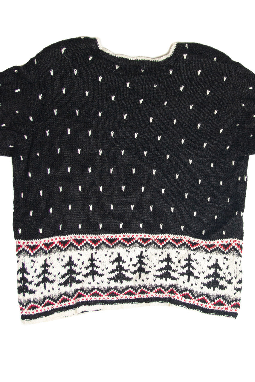 Vintage Black Liz Claiborne Holiday Pullover