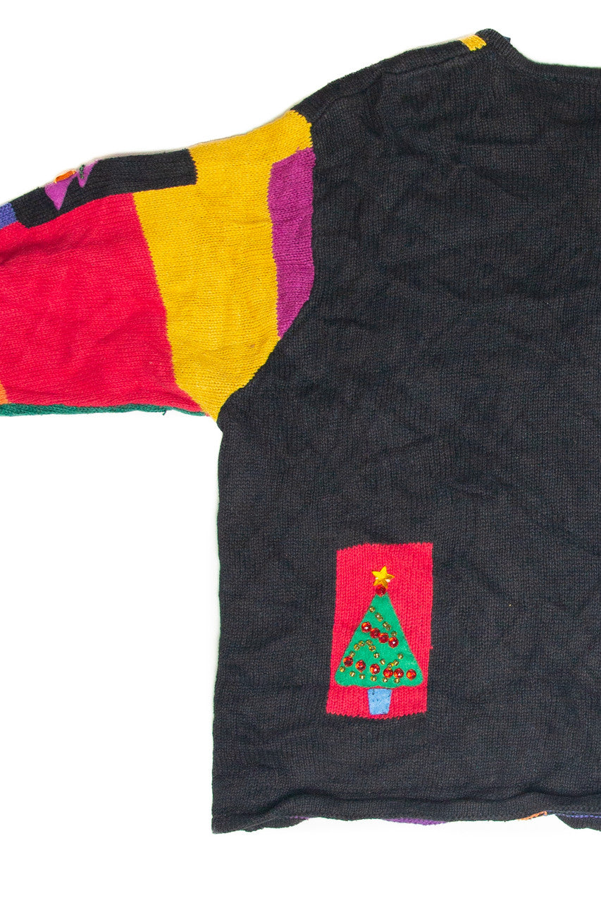 Vintage Multi Color Ugly Christmas Cardigan 63089