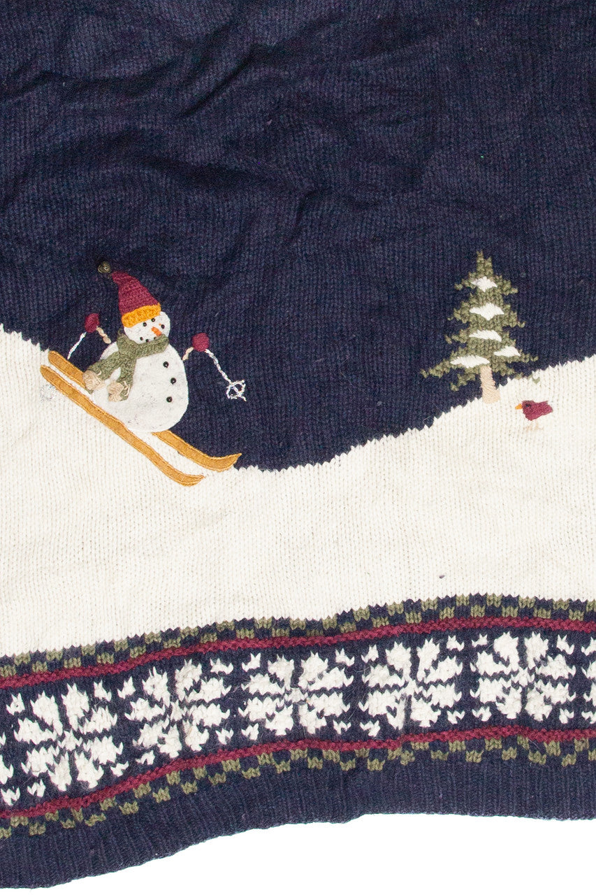 Vintage Blue Ugly Christmas Cardigan 63085