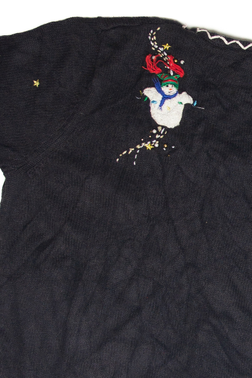 Vintage Black Ugly Christmas Cardigan 63111
