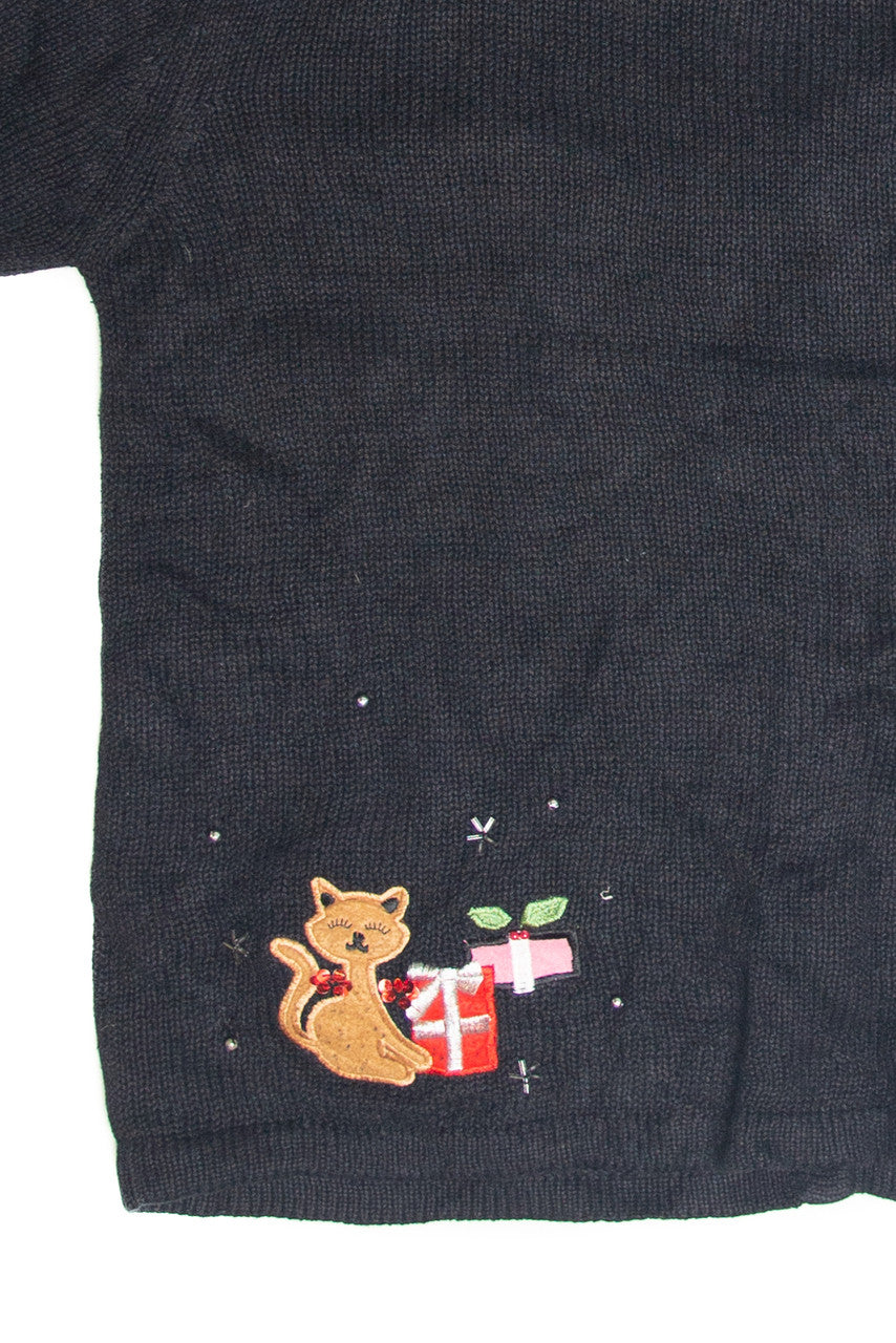 Vintage Black Ugly Christmas Cardigan 63325