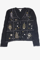 Vintage Black Ugly Christmas Cardigan 63107