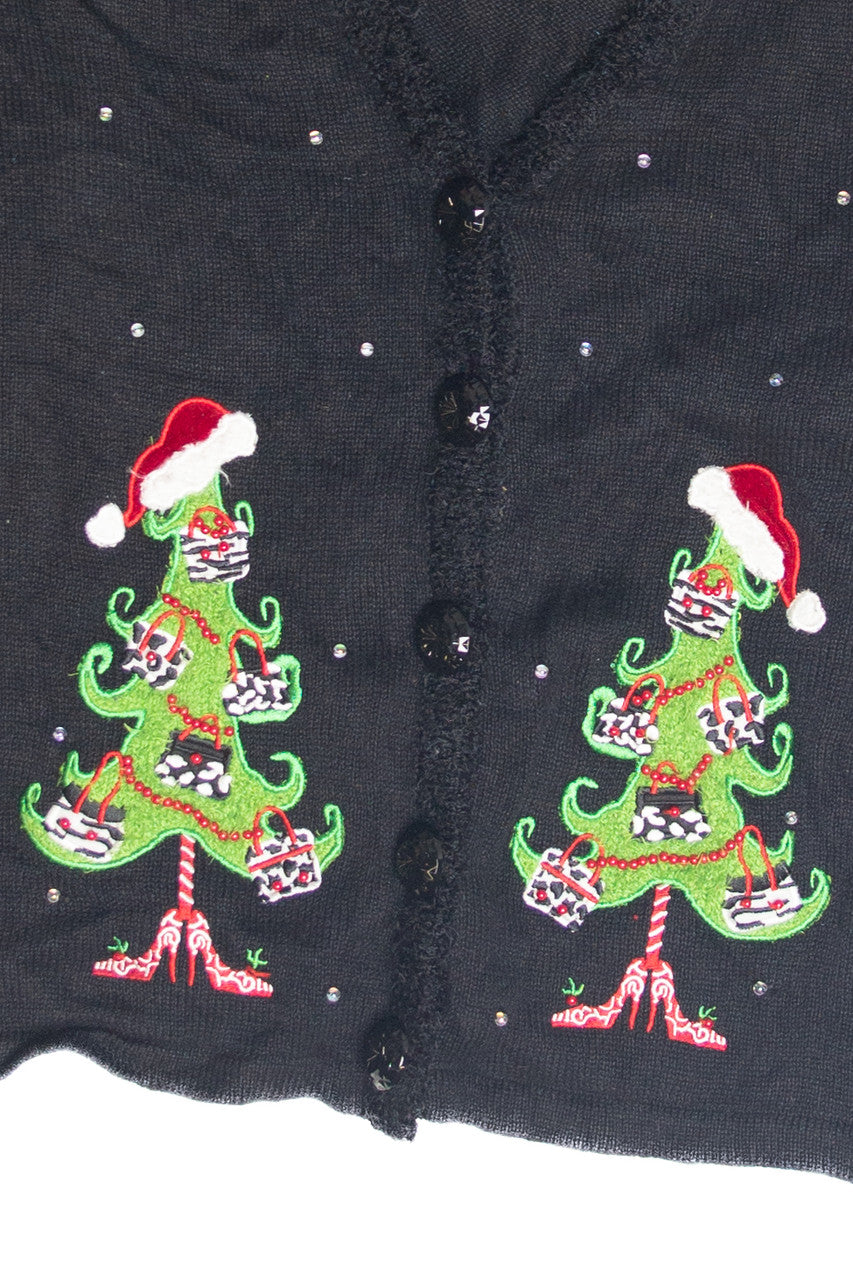 Vintage Black Ugly Christmas Cardigan 63117